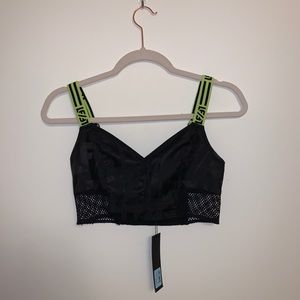 NWT LF The Brand Black&Neon Bra/Crop Top XS